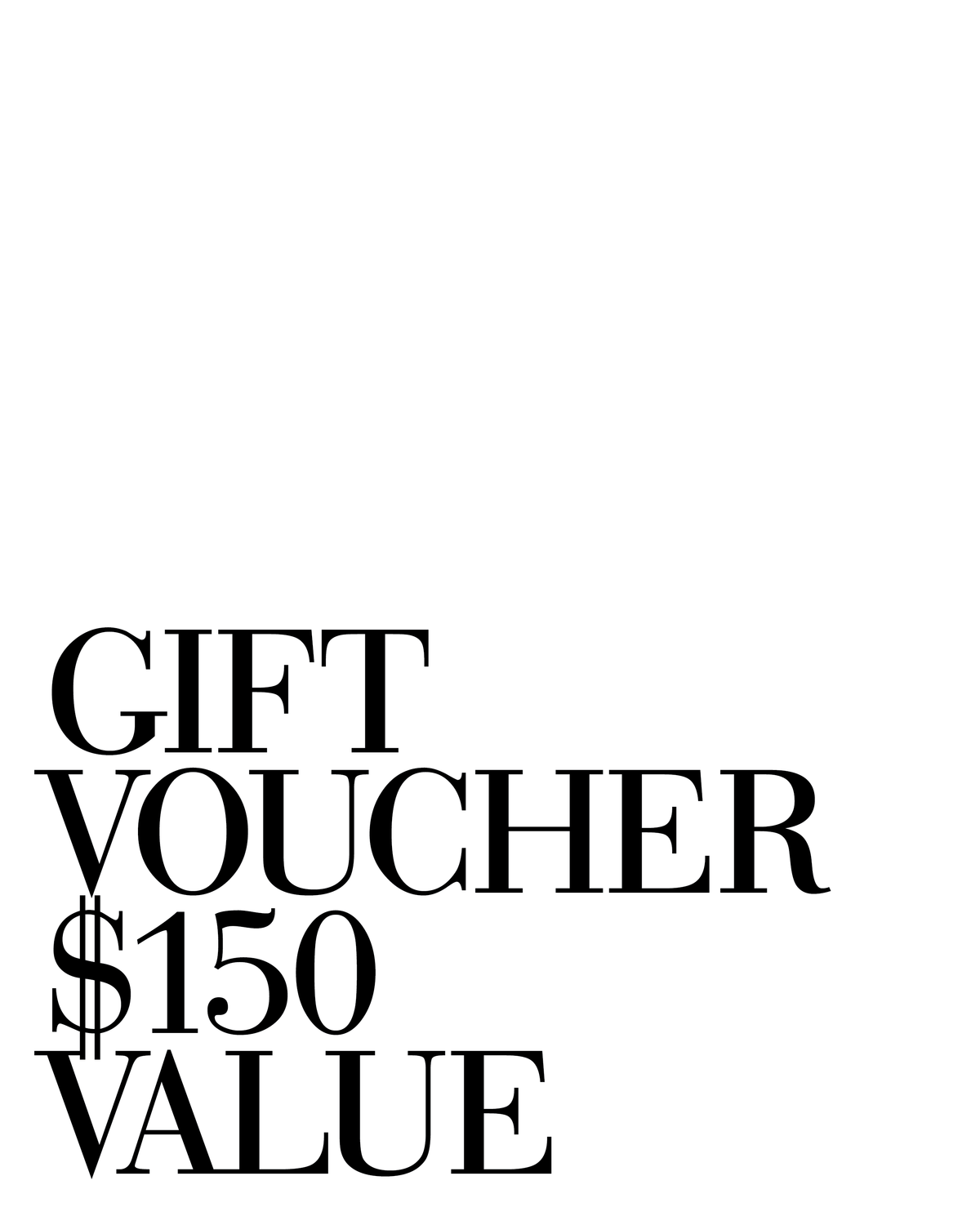 Gift Voucher / $150