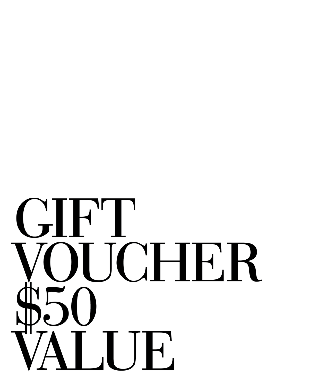 Gift Voucher / $50