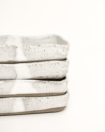 Rectangular Ceramic Dish / Speckled Grey