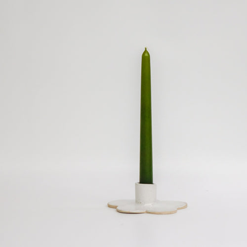 Candle Holder // Flower / Speckled White